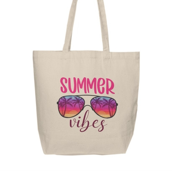 Summer Vibes Custom Tote Bag - Picture 2 of 3